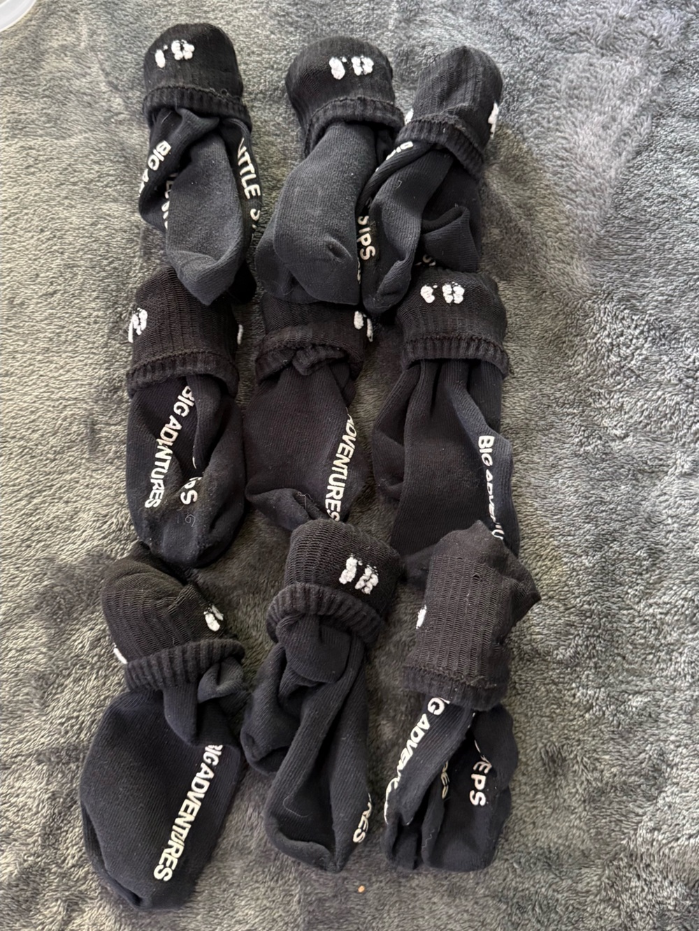 Little Bipsy Black Socks size 6-8 Black